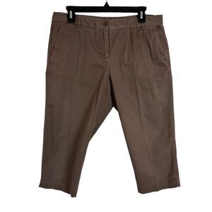 Talbots Brown Signature Capri Pants Women's Petite 12